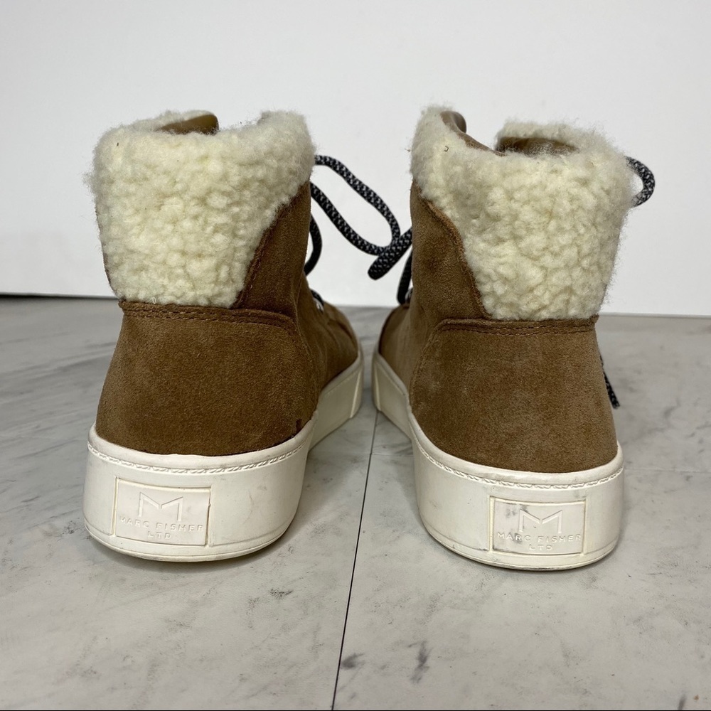 Marc Fisher Summa Faux Fur High Top Sneaker 6 1/2 - Picture 3 of 13